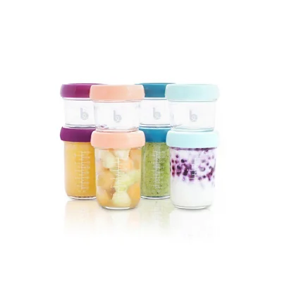 babymoov Glass Babybols Food Storage Multiset - Multicoloured,clear