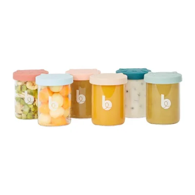 Babymoov Pack of 6 Isy Bowls Superior Borosilicate Glass Babybols