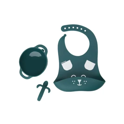 Babymoov Silicone Bowl, Feeder & Bib Set