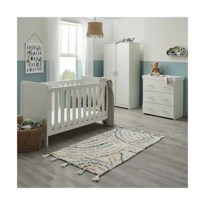 Babymore Caro Mini 3 Piece Roomset - White Wash