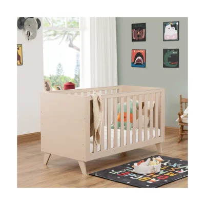 Babymore Dante Cot Bed - Natural