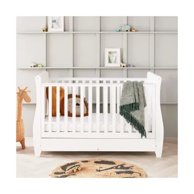 Babymore Stella Sleigh DROPSIDE Convertible Cot Bed
