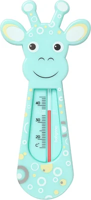 BabyOne Giraffe Baby Safe Floating Bath Thermometer Analog - turquoise / 1 Stück (1er Pack)