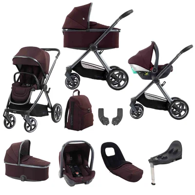 BabyStyle Oyster 4 3-in-1 Travel System 7-Piece Bundle - Mulberry - Default