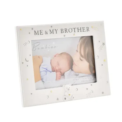 Bambino Resin Me & My Brother Photo Frame - White