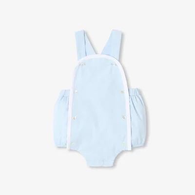 Baby cotton poplin dungarees - Default