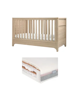 Barton Cotbed With Luxury Hybrid Twin Cotbed Mattress Bundle - Natural/Oak - Oak