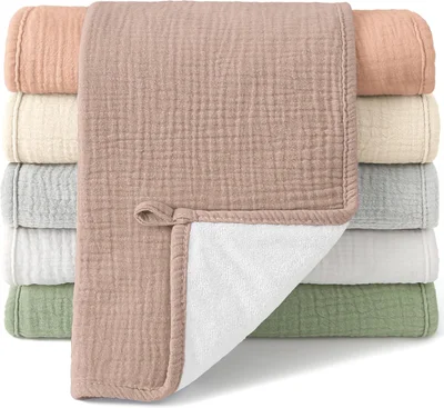 bearmoss Muslin Squares Cloths 100% Cotton Baby Burp Cloth - Autumn