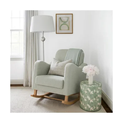 Bebe & Beyond Soother Boucle Nursing Chair - Sage - Sage