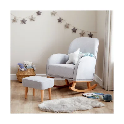 Bebe & Beyond Soother Boucle Nursing Chair with Stool - Sage — image 14