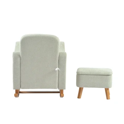Bebe & Beyond Soother Boucle Nursing Chair with Stool - Sage — image 8