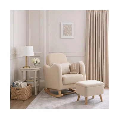 Bebe & Beyond Soother Ted Nursing Chair with Stool - Oat - Oat