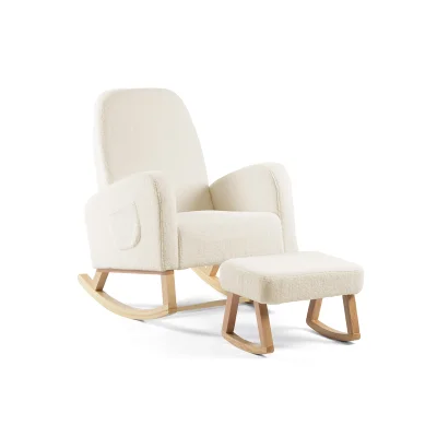 Bebe & Beyond Storyteller Nursing Chair & Stool - Off White — image 11