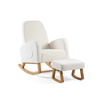 Bebe & Beyond Storyteller Nursing Chair & Stool - Off White — image 14