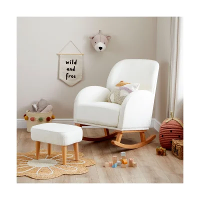Bebe & Beyond Storyteller Nursing Chair & Stool - Off White — image 16
