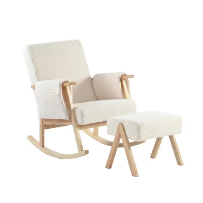 Bebe & Beyond Storyteller Nursing Chair & Stool - Off White — image 3