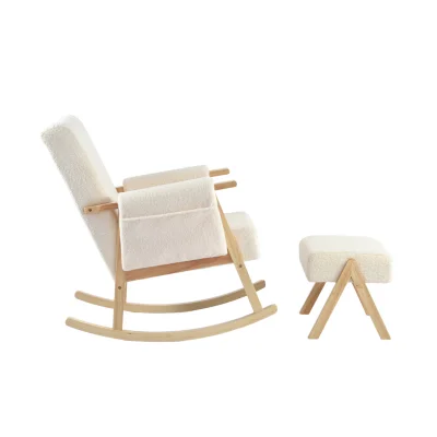 Bebe & Beyond Storyteller Nursing Chair & Stool - Off White — image 5