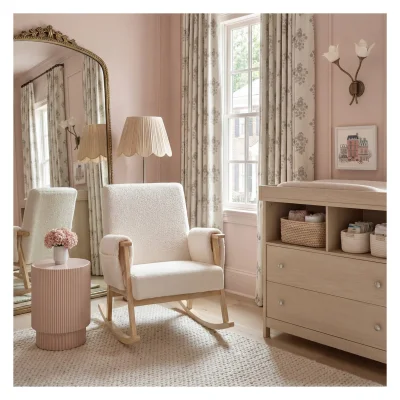 Bebe & Beyond Storyteller Nursing Chair & Stool - Off White — image 6