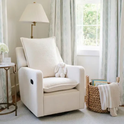 Bebe & Beyond Boucle Nestler Recliner Chair - Off-White