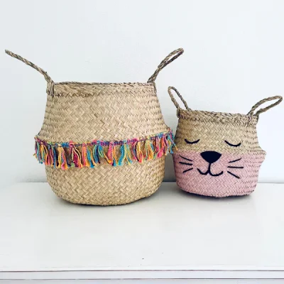 Bellybambino Rainbow Tassel Trim Basket