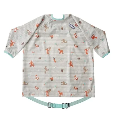 BIBaDO - Long Sleeve Baby Bibs - Babies & Toddlers 6-36 Months - Coverall Baby Weaning Bib - Easy Wipe Clean & Soft Fabric - Attach to Highchair & Tables - Waterproof - Machine Washable - Baby Gifts