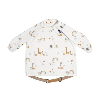 Bibado Long Sleeve Coverall Weaning Bib - Serengeti Spaghetti - Serengeti Spaghetti