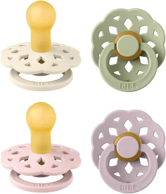 BIBS Boheme Soother - Dusky Lilac Mix / 0-6 Months (Pack of 4)