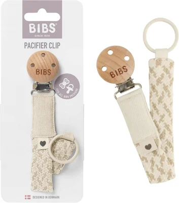 BIBS Pacifier Clip. Pacifier String. Organic Cotton. Danish Design. Organic Cotton String, 0-36 Months Ivory/Vanilla - Ivory/Vanilla / 0-36m
