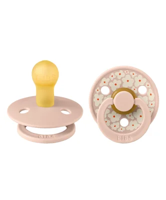 BIBS Colour Holiday Soother 2-Pack, BPA Free Dummy Pacifier, Round Nipple. Natural Rubber Latex, Made in Denmark, Size 1 (0-6 Months), Sage/Hunter Green