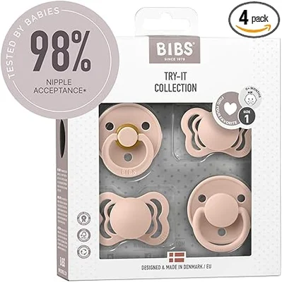 BIBS Try-It Mixed Pacifier Collection - 4 Pack
