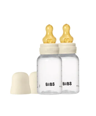 BIBS Medium Flow Baby Bottle Latex 2 Pack - Clear - Clear / 150ml