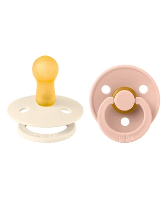Bibs World Colour Dummies (2 Pack) Size 1 - Ivory/Blush