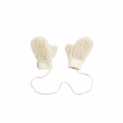BINIBAMBA Baby Merino Mittens - Bruno - Milk / 0-6m