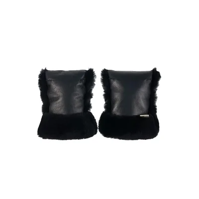 Binibamba Coated Sheepskin Buggy Mittens - Noir