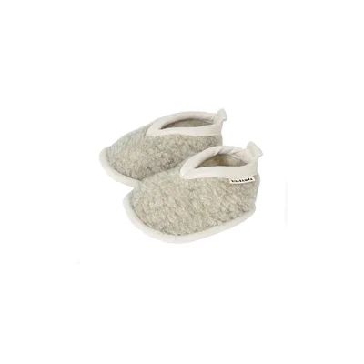 BINIBAMBA Merino Sheepskin Baby Booties - Cloud - Cloud