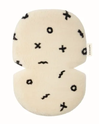 BINIBAMBA Mono Abstract Sheepskin Buggy Liner for Prams - Default