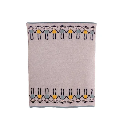 Bizzi Growin Cheeky Monkey Knitted Baby Blanket