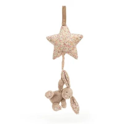 Blossom Bea Beige Bunny Musical Pull - Beige
