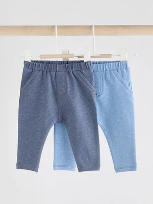 Blue Baby Leggings 2 Pack (0mths-2yrs)