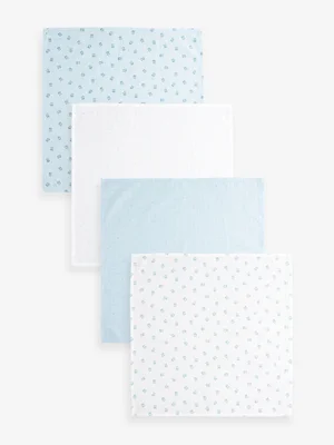 Blue Bear Baby Muslins Cloths