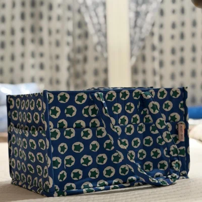 Blue Star Print Nappy Caddy - Default