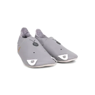 Bobux Soft Sole Woof - Gull Grey - 17 EU (1 UK) / Gull Grey