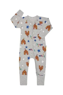 Bonds Magic Madness Zip Wondersuit, Comfy Stretchy Cotton, Two-Way Zip, Fold Over Cuffs (0-3 Months)
