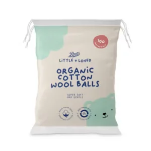 Boots Little + Loved Baby Organic Cotton Wool Balls 100s - Default