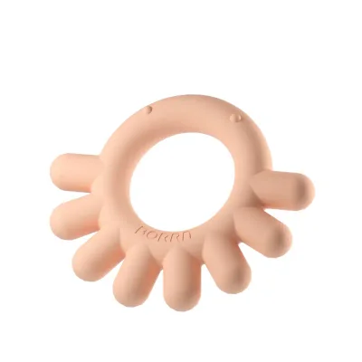 BORRN Silicone Animal Teether-Orange Octopus — image 2