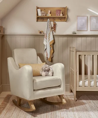 Bowdon Nursing Chair in Velvet - Latte