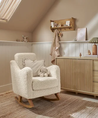 Bowdon Nursing Chair - Snow Teddy