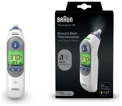 Braun IRT6525 ThermoScan 7+ Ear Thermometer with Night mode