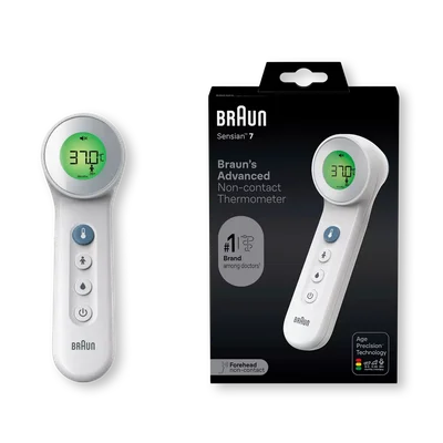 Braun No Touch + Touch Thermometer with Age Precision White BNT400 - White