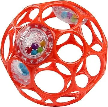 Bright Starts Oball Easy-Grasp Rattle - Red